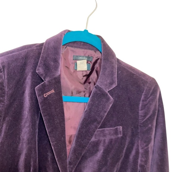 J. Crew purple velvet blazer jacket schoolboy 100% cotton size 2 - Picture 4 of 8